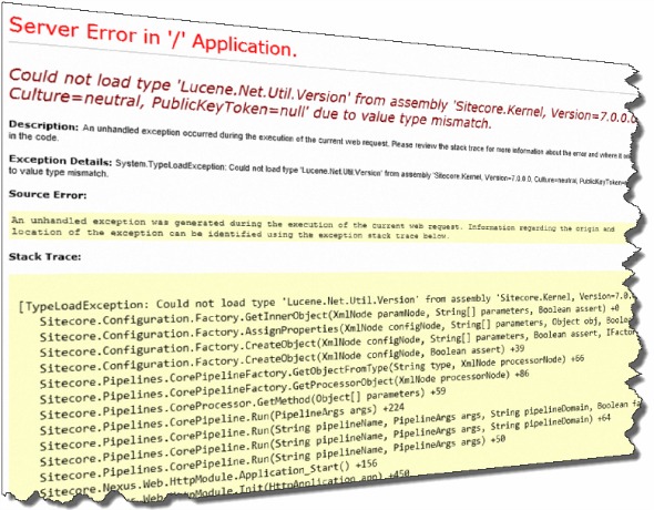 Sitecore 7 Error